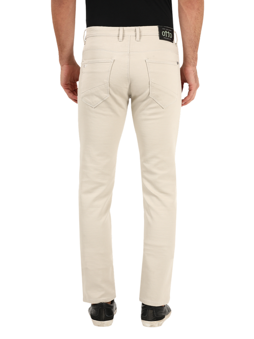 Beige Denim Core Trousers