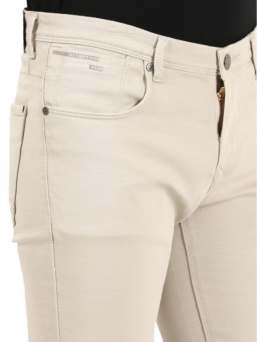 Beige Denim Core Trousers