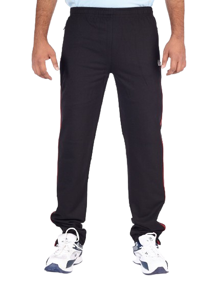 Cotton Blend - Black Track Pants  - FLORENCIA-BLACK