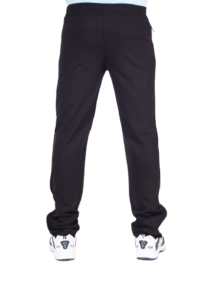 Cotton Blend - Black Track Pants  - FLORENCIA-BLACK