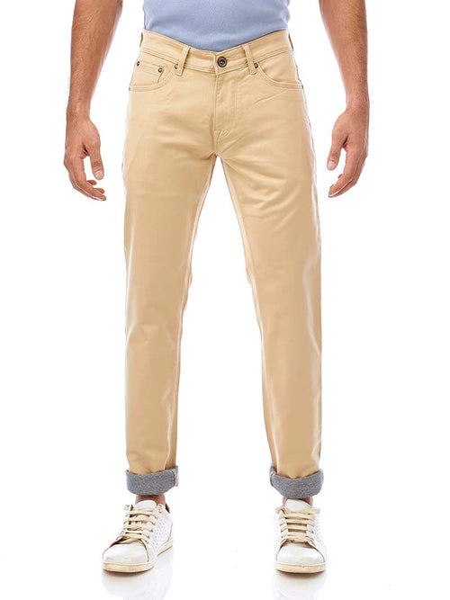 Beige Core Denim Trousers