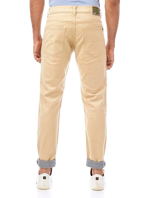 Beige Core Denim Trousers