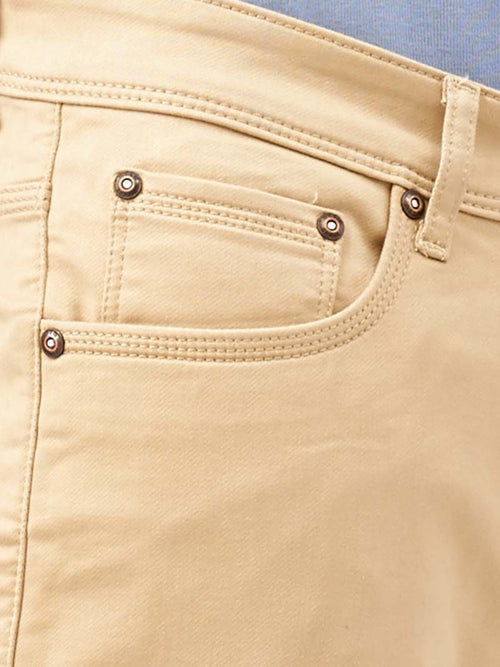 Beige Core Denim Trousers