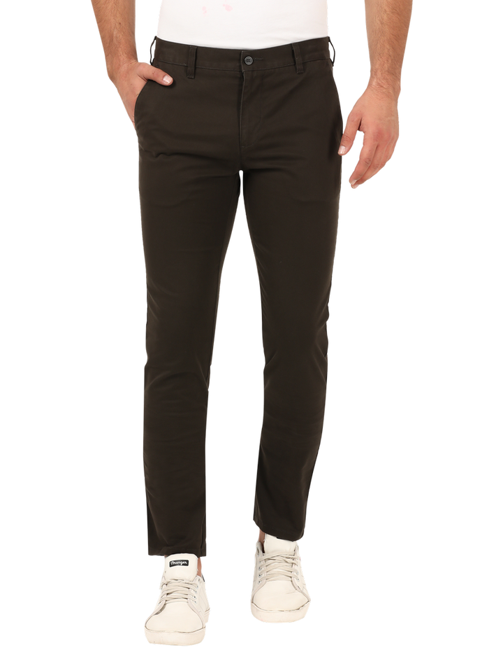 Dark Olive Casual Core Trousers