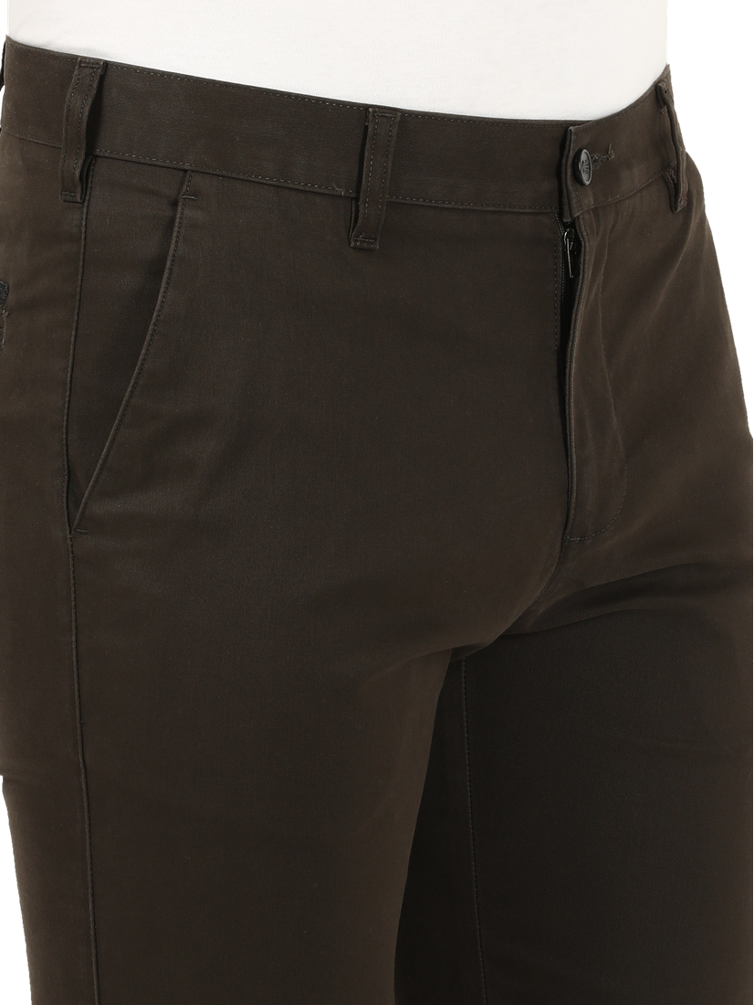 D.Olive Casual Core Trousers