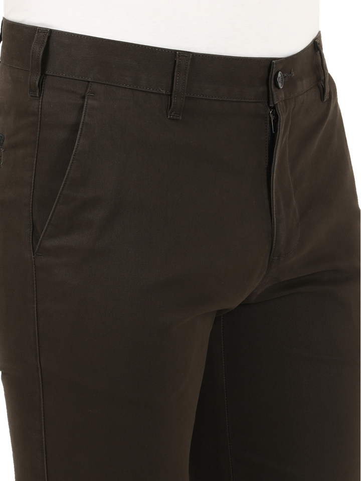 D.Olive Casual Core Trousers