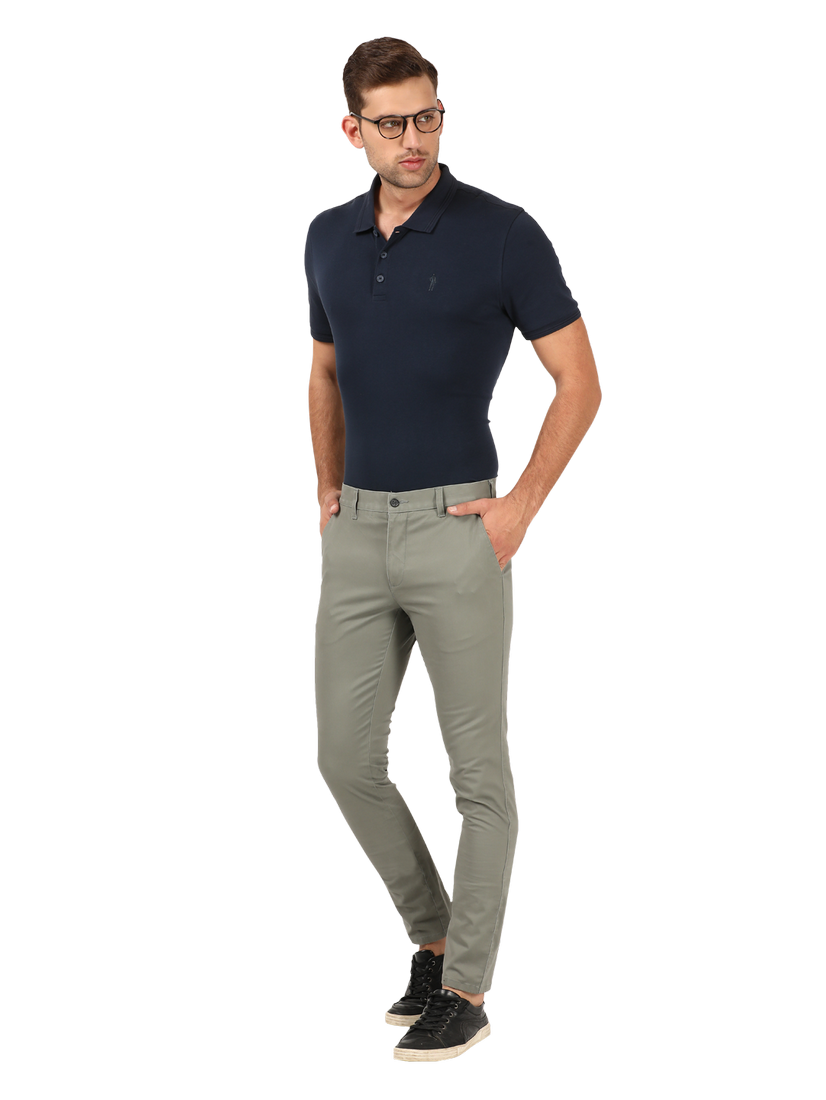 Light Grey Casual Core Trousers