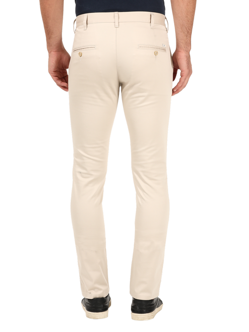 Beige Casual Core Trousers