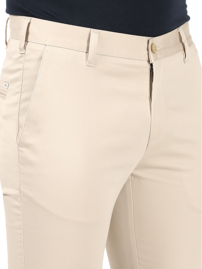 Beige Casual Core Trousers