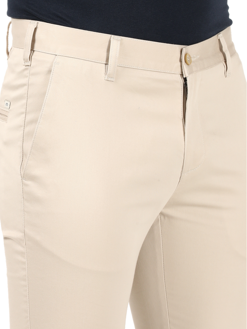 Beige Casual Core Trousers