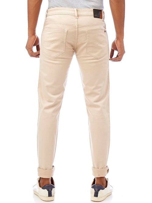 Beige Core Denim Trousers