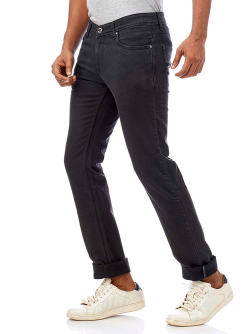 Dark Grey Core Denim Trousers