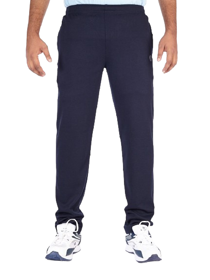 Cotton Blend - Navy Track Pants  - VOLCANO-NAVY