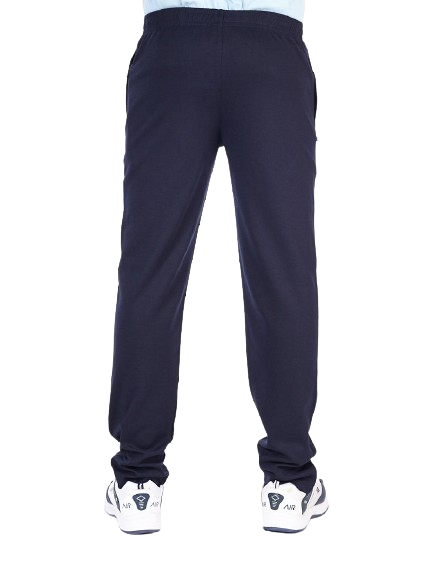 Cotton Blend - Navy Track Pants  - VOLCANO-NAVY