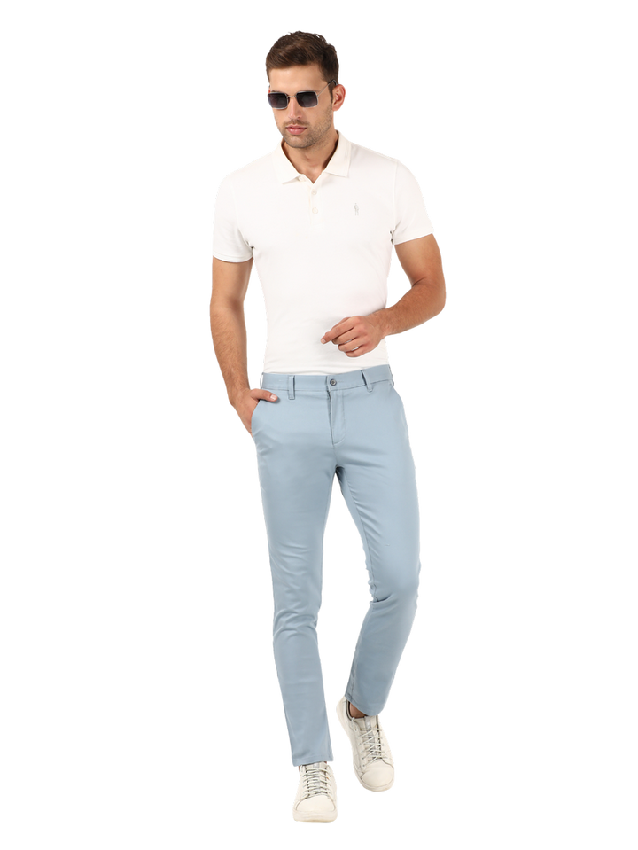 Light Blue Casual Core Trousers